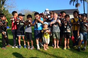 boys birthday party with storm trooper from star wars
