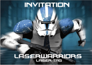 Captain Cody Invitation to Laser Tag