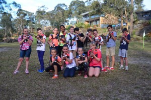 outdoor birthday party with laser tag